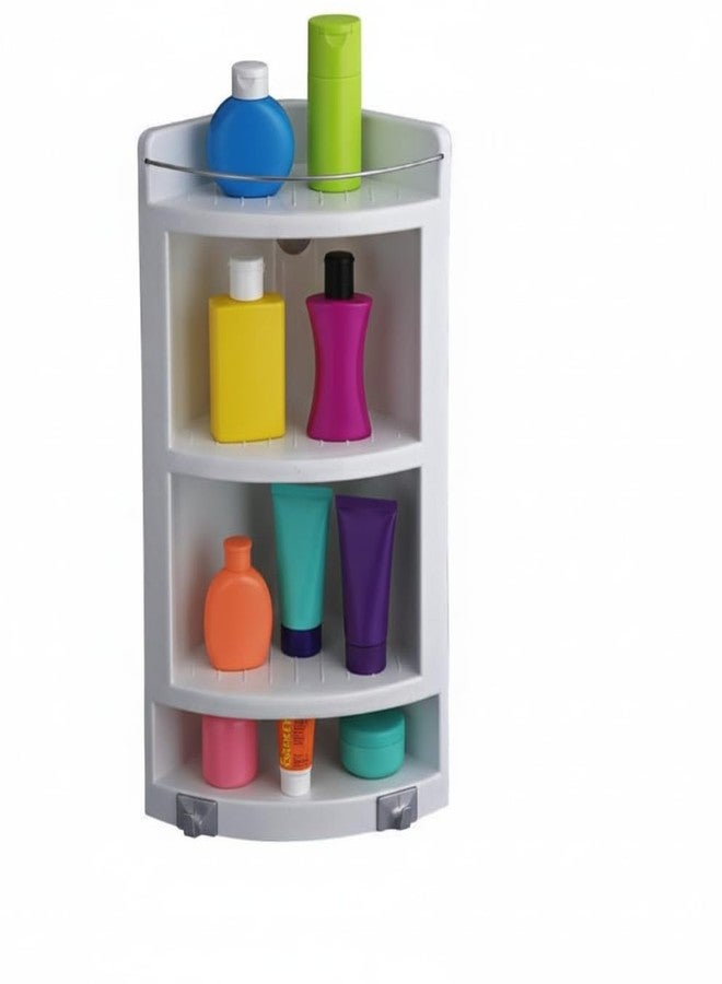 CIPLA PLAST Plastic BRC-703 Extra Large Bathroom Corner Cabinet (White) - Image 1